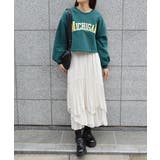 カレッジロゴショート丈裏起毛トレーナー | &soiree | 詳細画像6