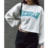 カレッジロゴショート丈裏起毛トレーナー | &soiree | 詳細画像8