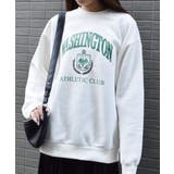 裏起毛カレッジロゴオーバーサイズトレーナー | &soiree | 詳細画像1