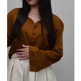 ブラウン | エスニック風ハートネックジャケット | ＆soiree