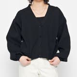 ブラック | ボリュームスリーブショートカーディガン | ＆soiree