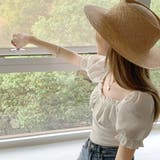 韓国ファッションギャザーパフスリーブクロップドトップス夏服セクシー | ＆soiree | 詳細画像9 