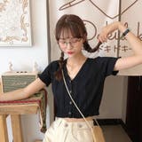 半袖 ニットカーディガン ショート丈 | &soiree | 詳細画像10