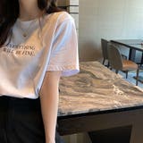 韓国ファッションロゴTシャツ Tシャツ 半袖 | ＆soiree | 詳細画像4 