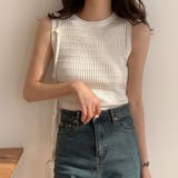 韓国ファッションノースリーブニット ニットトップス  大人可愛い夏服セクシー | ＆soiree | 詳細画像3 