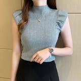 サマーニット 韓国ファッションニットトップス半袖 ニットトップス | ＆soiree | 詳細画像9 