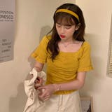 スクエアネックニットプル 半袖 トップス | &soiree | 詳細画像13