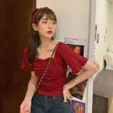 スクエアネックニットプル 半袖 トップス | &soiree | 詳細画像18