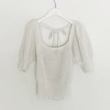 韓国ファッションニットトップス 半袖 バックリボン | ＆soiree | 詳細画像10 