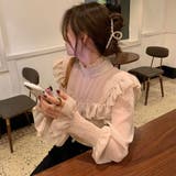 韓国ファッションドッキングブラウス 異素材 トップス | &soiree | 詳細画像10