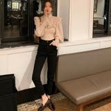 韓国ファッションドッキングブラウス 異素材 トップス | &soiree | 詳細画像11