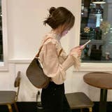 韓国ファッションドッキングブラウス 異素材 トップス | &soiree | 詳細画像6