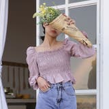 ワッシャーシャーリングブラウス スクエアネック 韓国ブラウス | ＆soiree | 詳細画像10 