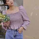 ワッシャーシャーリングブラウス スクエアネック 韓国ブラウス | ＆soiree | 詳細画像15 