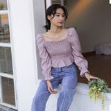 ワッシャーシャーリングブラウス スクエアネック 韓国ブラウス | ＆soiree | 詳細画像17 