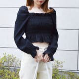 ワッシャーシャーリングブラウス スクエアネック 韓国ブラウス | ＆soiree | 詳細画像22 