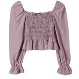 ワッシャーシャーリングブラウス スクエアネック 韓国ブラウス | ＆soiree | 詳細画像25 