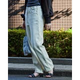 アイボリー | 裏起毛ハイウエストデニムパンツ | ＆soiree