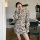 ベージュ | パワショルミニワンピース | ＆soiree