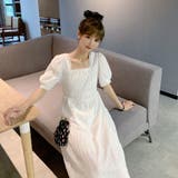 パフスリーブスクエアネックロングワンピース 韓国 ワンピース | &soiree | 詳細画像13