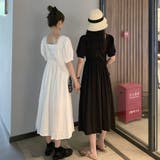 パフスリーブスクエアネックロングワンピース 韓国 ワンピース | &soiree | 詳細画像14