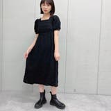 パフスリーブスクエアネックロングワンピース 韓国 ワンピース | &soiree | 詳細画像4
