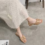 ローヒールギャザーチャンキーヒール サンダル ギャザーサンダル | ＆soiree | 詳細画像11 