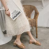 ローヒールギャザーチャンキーヒール サンダル ギャザーサンダル | ＆soiree | 詳細画像15 