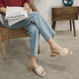 ローヒールギャザーチャンキーヒール サンダル ギャザーサンダル | ＆soiree | 詳細画像2 