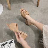 ローヒールギャザーチャンキーヒール サンダル ギャザーサンダル | ＆soiree | 詳細画像20 