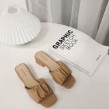 ローヒールギャザーチャンキーヒール サンダル ギャザーサンダル | ＆soiree | 詳細画像21 