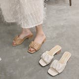 ローヒールギャザーチャンキーヒール サンダル ギャザーサンダル | ＆soiree | 詳細画像22 