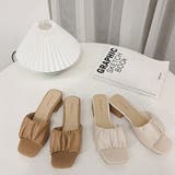 ローヒールギャザーチャンキーヒール サンダル ギャザーサンダル | ＆soiree | 詳細画像23 