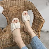 ローヒールギャザーチャンキーヒール サンダル ギャザーサンダル | ＆soiree | 詳細画像4 