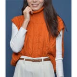 ハイネックケーブルニットベスト | ＆soiree | 詳細画像1 