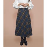 ハイウエストチェックロングスカート | &soiree | 詳細画像3