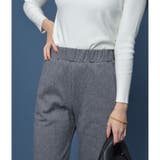 ヘリンボーンストレートパンツ（ウエストゴム） | ＆soiree | 詳細画像13 