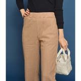 キャメル | ヘリンボーンストレートパンツ（ウエストゴム） | ＆soiree