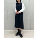 ラウンドネックウエストマークワンピース | ＆soiree | 詳細画像1 