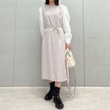 ラウンドネックウエストマークワンピース | ＆soiree | 詳細画像12 