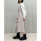 ラウンドネックウエストマークワンピース | ＆soiree | 詳細画像14 