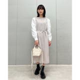 ラウンドネックウエストマークワンピース | ＆soiree | 詳細画像18 