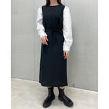 ラウンドネックウエストマークワンピース | ＆soiree | 詳細画像2 