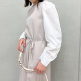 ラウンドネックウエストマークワンピース | ＆soiree | 詳細画像20 