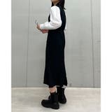 ラウンドネックウエストマークワンピース | ＆soiree | 詳細画像3 