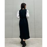 ラウンドネックウエストマークワンピース | ＆soiree | 詳細画像4 