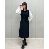 ラウンドネックウエストマークワンピース | ＆soiree | 詳細画像7 