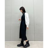 ラウンドネックウエストマークワンピース | ＆soiree | 詳細画像9 