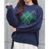 アーガイル柄クルーネックニットセーター | &soiree | 詳細画像26