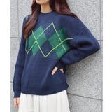 アーガイル柄クルーネックニットセーター | &soiree | 詳細画像30